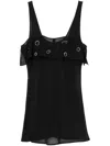 3.1 Phillip Lim Gemstone-embellished Silk Tank Top In Black