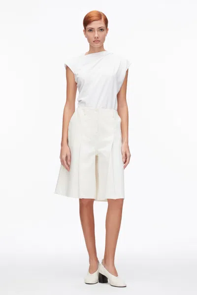 3.1 Phillip Lim Ghost Patch Lightweight Denim Bermuda Shorts In Tofu