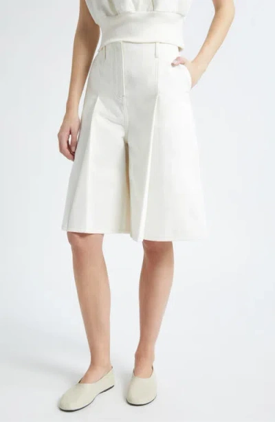 3.1 Phillip Lim Ghost Patch Lightweight Denim Bermuda Shorts In White