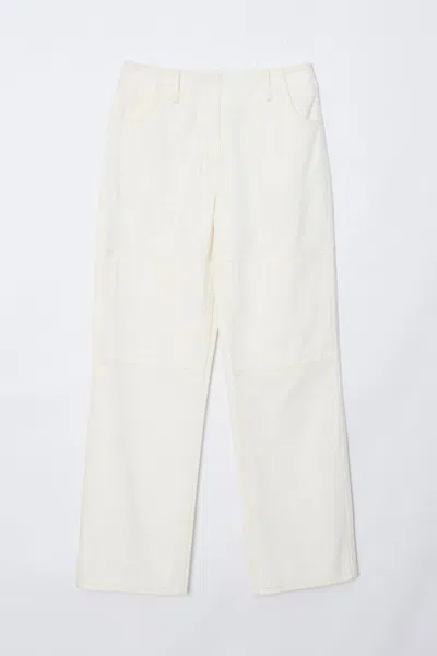 3.1 Phillip Lim Ghost Patch Straight Leg Denim Pants In Tofu