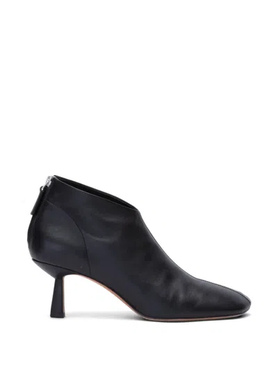 3.1 Phillip Lim Glove Square-toe Leather Boots In Black