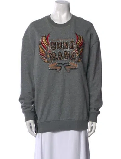 Pre-owned 3.1 Phillip Lim Graphic Print Crew Neck Sweatshirt In Gray