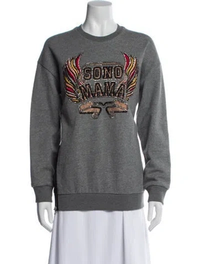 Pre-owned 3.1 Phillip Lim Graphic Print Crew Neck Sweatshirt In Gray