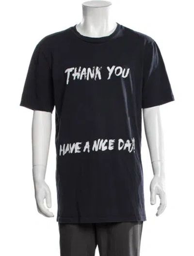 Pre-owned 3.1 Phillip Lim Graphic Print Crew Neck T-shirt In Blue