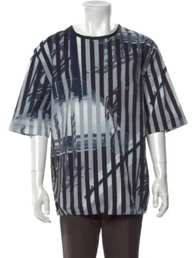 Pre-owned 3.1 Phillip Lim Graphic Print Crew Neck T-shirt In Blue