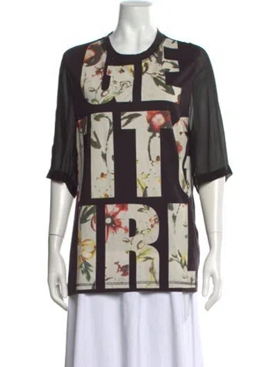 Pre-owned 3.1 Phillip Lim Graphic Print Crew Neck T-shirt In Multicolor