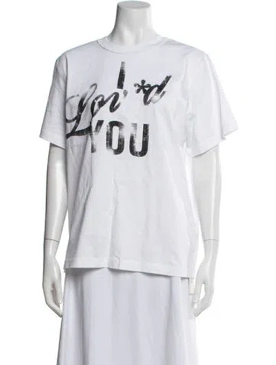 Pre-owned 3.1 Phillip Lim Graphic Print Crew Neck T-shirt In White