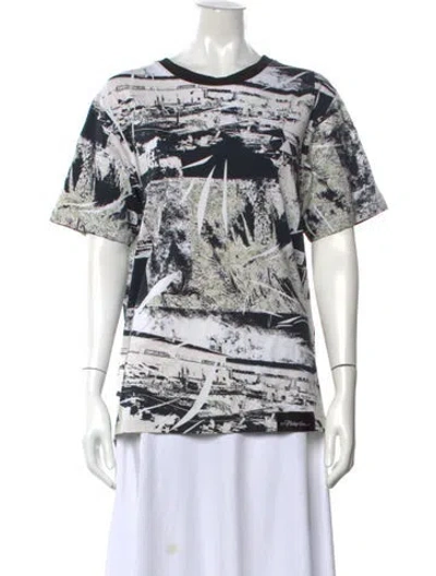 Pre-owned 3.1 Phillip Lim Graphic Print Crew Neck T-shirt In White