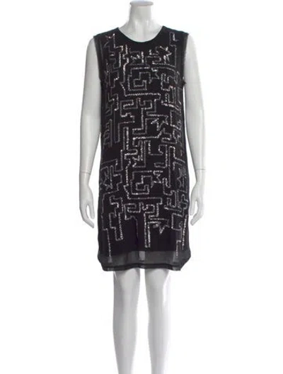 Pre-owned 3.1 Phillip Lim Graphic Print Knee-length Dress In Black