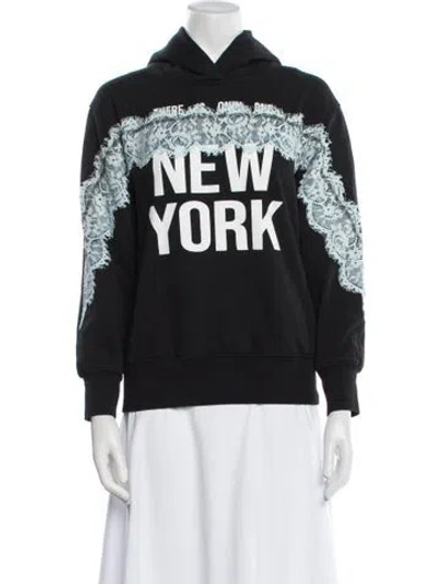 Pre-owned 3.1 Phillip Lim Graphic Print Mock Neck Sweatshirt In Black