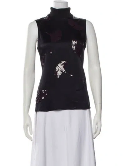 Pre-owned 3.1 Phillip Lim Graphic Print Turtleneck Top In Multi