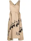 3.1 Phillip Lim Graphic-print Wrap Dress In Brown