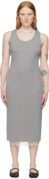 3.1 Phillip Lim Gray Deconstructed Maxi Dress In Gr053 Grey Melange