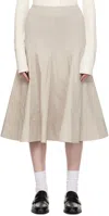 3.1 Phillip Lim Gray Paneled Midi Skirt In Co310 Concrete