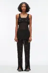 3.1 Phillip Lim Chiffon Elastic Halo Embroidered Pant In Black