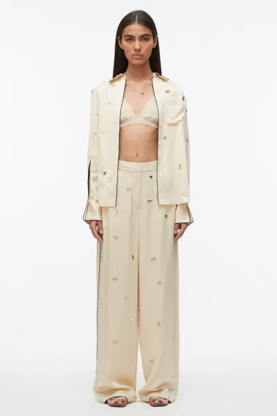 3.1 Phillip Lim Halo Embroidered Pj Shirt In Neutral