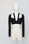 3.1 Phillip Lim Halter Neck Pointelle Bra Top In Black