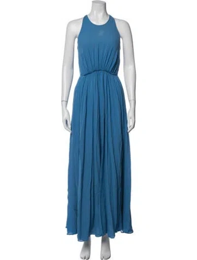 Pre-owned 3.1 Phillip Lim Halterneck Long Dress In Blue