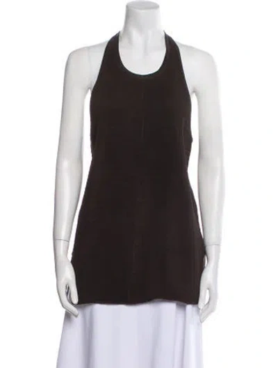 Pre-owned 3.1 Phillip Lim Halterneck Sleeveless Top In Brown