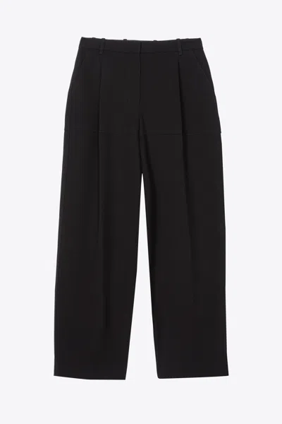 3.1 Phillip Lim Heavy Cady Color Block Wide Leg Trouser In Black