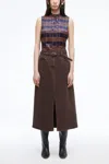 3.1 Phillip Lim Hester Plaid Devoré Top In Brown