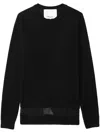 3.1 Phillip Lim High-low Hem Wool-blend Jumper In Schwarz