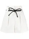 3.1 Phillip Lim High-waisted Drawstring Short Shorts In Multi