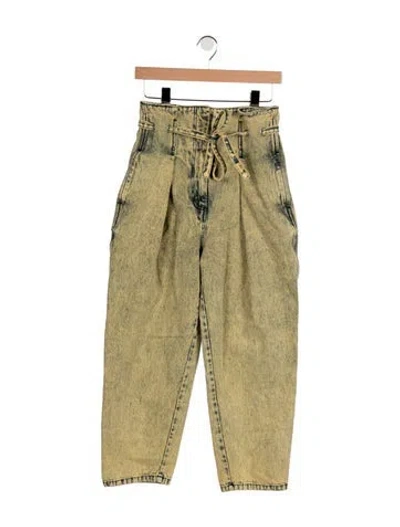 Pre-owned 3.1 Phillip Lim High-rise Straight Leg Jeans In Yellow