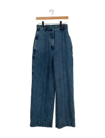 Pre-owned 3.1 Phillip Lim High-rise Wide Leg Jeans In Blue