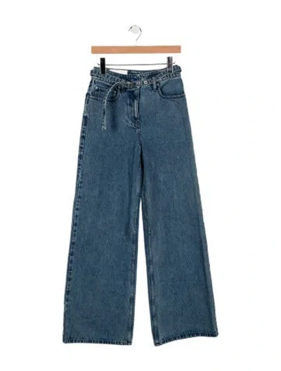 Pre-owned 3.1 Phillip Lim High-rise Wide Leg Jeans In Gray