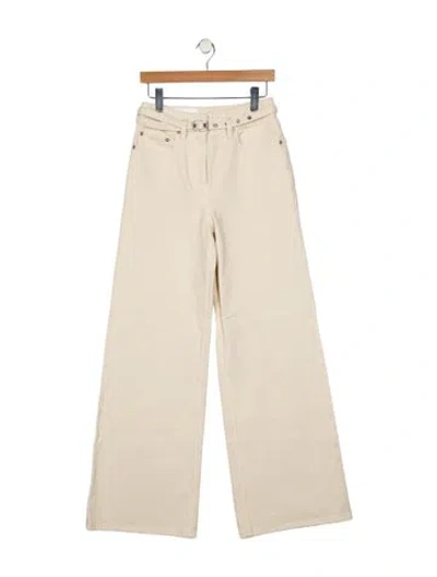 Pre-owned 3.1 Phillip Lim High-rise Wide Leg Jeans In Neutral