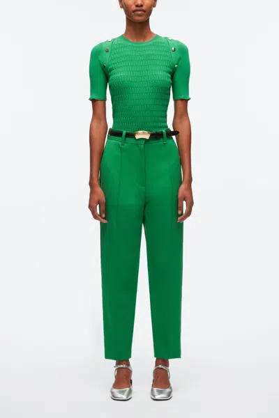 3.1 Phillip Lim Honeycomb Stitch Top In Grass
