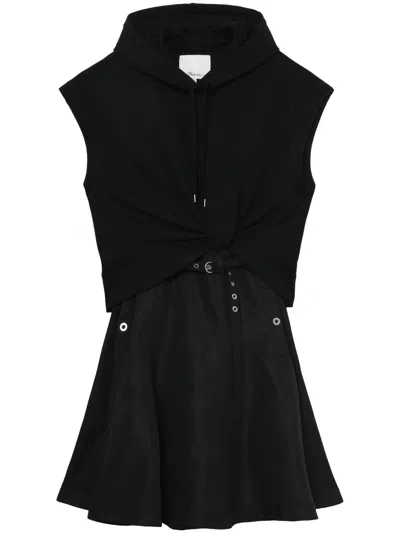 3.1 Phillip Lim Hooded Mini Dress In Black