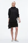 3.1 Phillip Lim Hoodie Combo Dress With Satin Skirt In Black