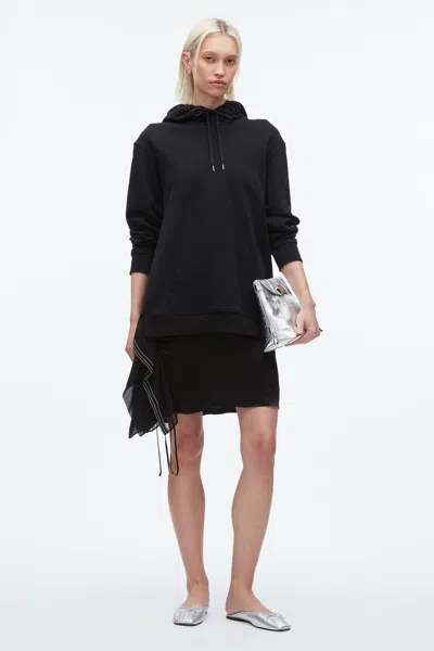 3.1 Phillip Lim Hoodie Combo Dress With Satin Skirt In Black
