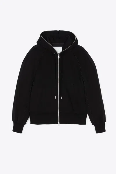 3.1 Phillip Lim Hybrid Terry Hoodie In Black