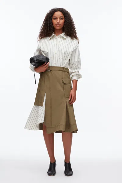 3.1 Phillip Lim Hybrid Utility Shirt Dress In White