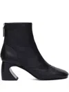 3.1 Phillip Lim Leather Comma Block-heel Ankle Booties In Black