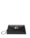 3.1 Phillip Lim Id Logo-engraved Clutch Bag In Black