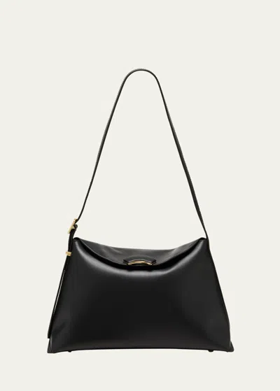 3.1 Phillip Lim Id Flap Leather Shoulder Bag In Black