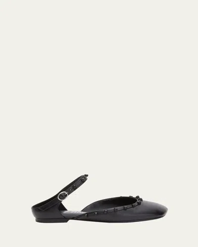 3.1 PHILLIP LIM ID KNOTTED LEATHER MARY JANE BALLERINA FLATS