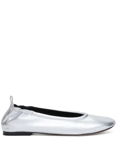 3.1 Phillip Lim Id Stretch Metallic Ballerina Flats In Silver