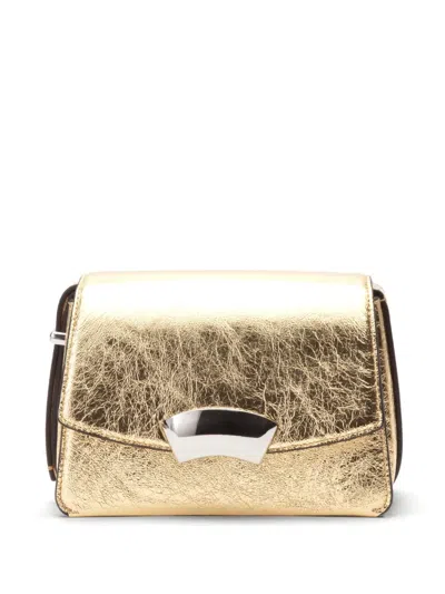 3.1 Phillip Lim Id Metallic-finish Leather Shoulder Strap In Gold
