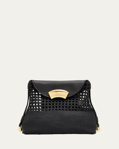 3.1 Phillip Lim Id Petit Soft Macrame Leather Shoulder Bag In Black