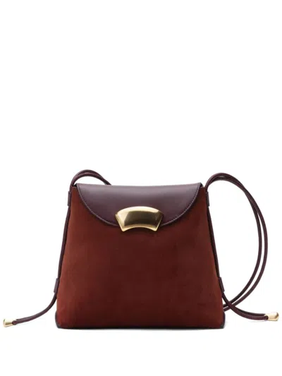 3.1 Phillip Lim Id Petite Soft Leather Shoulder Bag In Aubergine-brick
