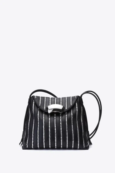3.1 Phillip Lim Id Petite Soft Shoulder Bag With Crystal Inlay In Black