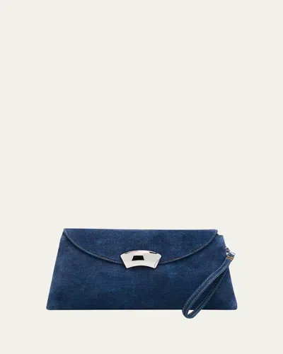 3.1 Phillip Lim Id Soft Dual Suede Clutch Bag In Purple