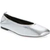 3.1 Phillip Lim Id Stretch Back Ballet Flat In Silver