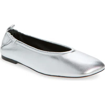 3.1 Phillip Lim Id Stretch Metallic Ballerina Flats In Silver