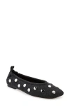 3.1 Phillip Lim Id Stretch Back Stud Ballet Flat In Washed Black